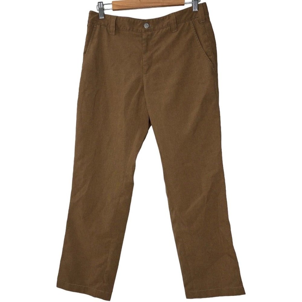 Bluffworks Travel Work Chino Pants (Size 30 X 28) Original Ascender Walnut Brown